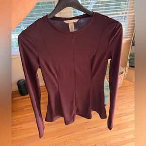 H&M Deep Burgundy Long Sleeve Top